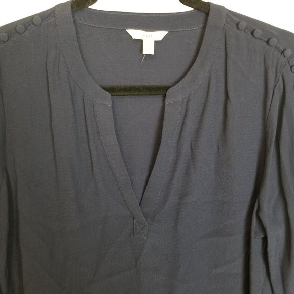 Joie Womens S Navy Blue Button Details Flared Long - Picture 3 of 9